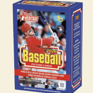 2026 Topps Heritage Baseball Blaster Box (Dark Green and Pink Sparkle Parallels)